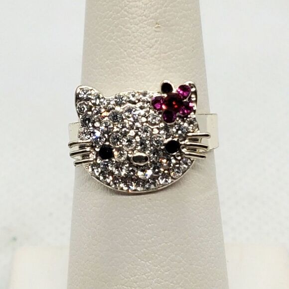 Adjustable Hello Kitty Rhinestone Ring - Picture 1 of 3